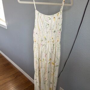 H&M White Floral Maxi Dress
